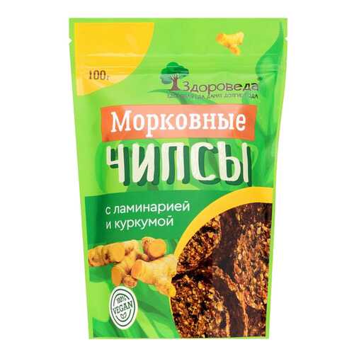 Чипсы морковные Здороведа с ламинарией и куркумой 100 г в Лукойл
