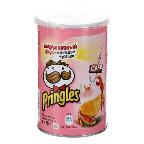 Чипсы Pringles картофельные со вкусом краба 70 г в Лукойл