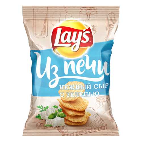 Картофельные чипсы Lays из печи сливочный сыр с зеленью 85 г в Лукойл
