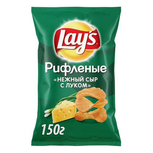 Картофельные чипсы Lays нежный сыр с луком 150 г в Лукойл