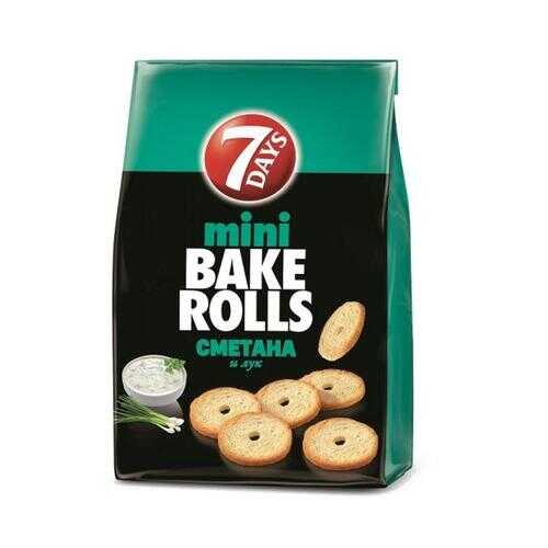 Сухарики 7 Days мини Bake rolls с приправой сметана и лук 10*80 г в Лукойл