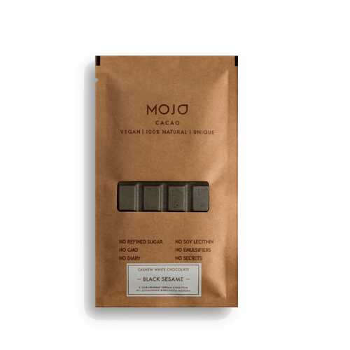 Белый шоколад Mojo Cacao с черным кунжутом black sesame в Лукойл