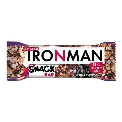 Батончик Snack Bar Ironman черная смородина и темная глазурь без сахара 40 г в Лукойл