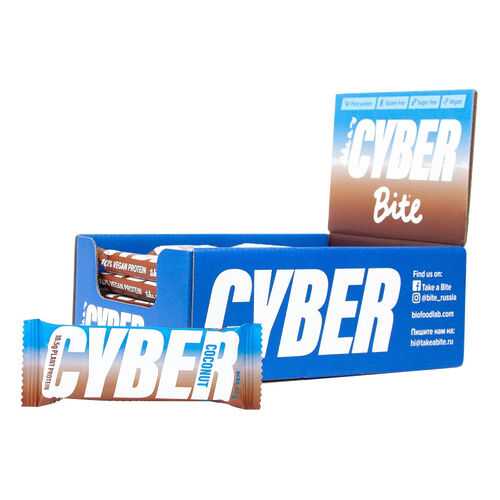 Батончик высокобелковый Cyber Bite со вкусом кокоса 20 штук по 60 гр в Лукойл