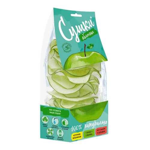 Чипсы фруктовые Биопродукты сушки из зеленого яблока 30 г в Лукойл