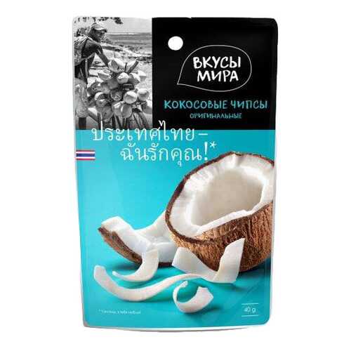 Чипсы кокосовые Вкусы мира оригинальные 40 г в Лукойл