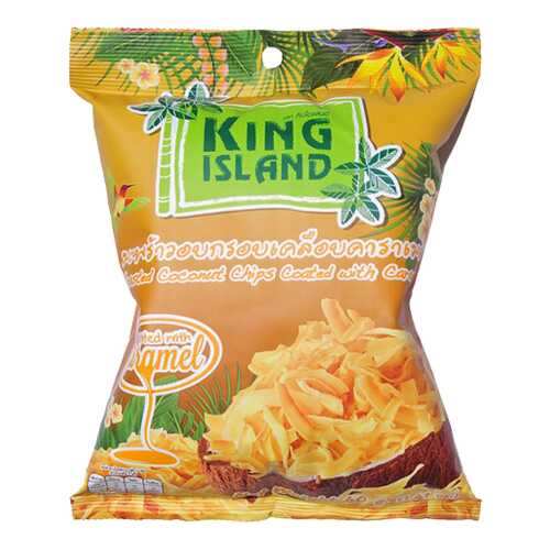 Кокосовые чипсы King Island с карамелью 40 г в Лукойл