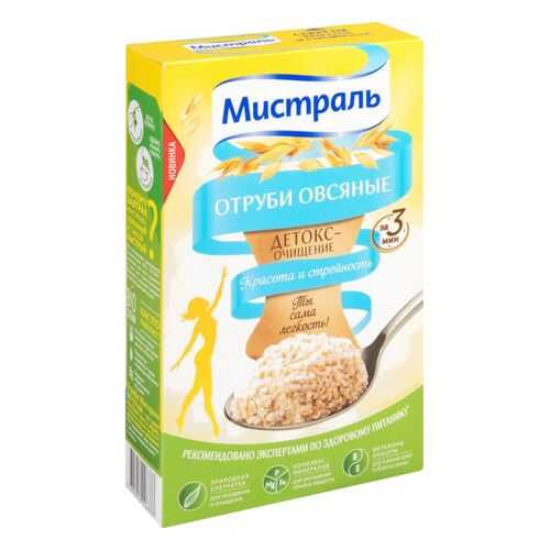 Отруби Мистраль детокс-очищение овсяные 400 г в Лукойл