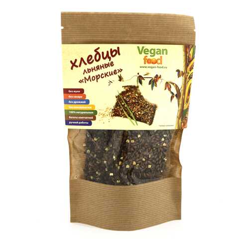 Хлебцы льняные Vegan-food морские 100 г в Лукойл