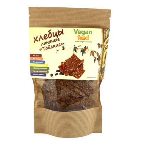 Хлебцы льняные Vegan-food тайские 100 г в Лукойл