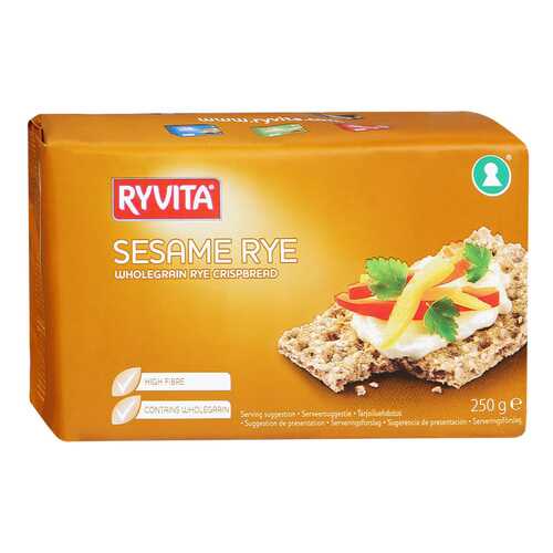 Хлебцы Ryvita Из цельного зерна c кунжутом sesame 12 штук в Лукойл