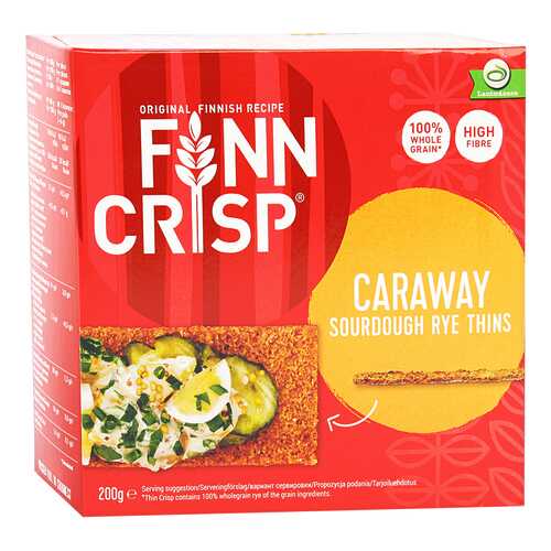 Сухарики Finn Crisp ржаные с тмином 200 г в Лукойл