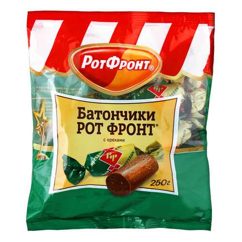 Батончики Рот Фронт с орехом 250 г в Лукойл