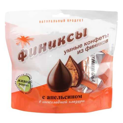 Конфеты из фиников Финиксы в шоколадной глазури с апельсином 180 г в Лукойл