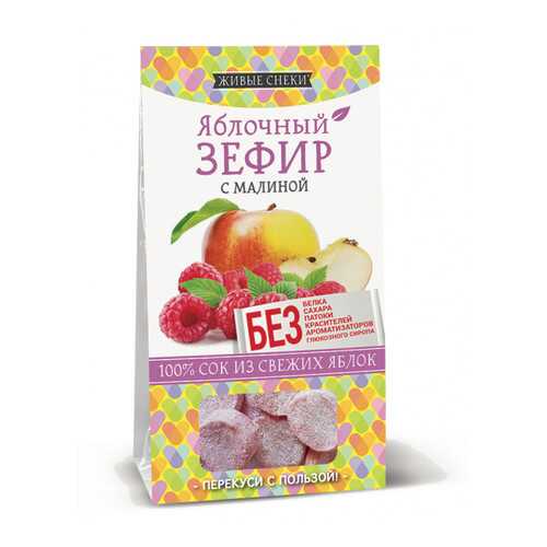 Зефир яблочный Живые снеки с малиной 4*60 г в Лукойл