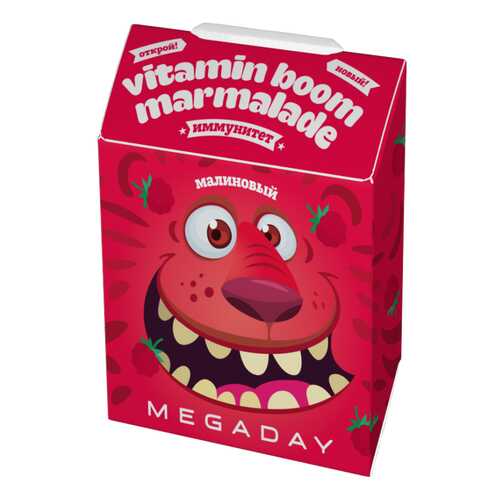 Жевательный мармелад Megaday с витаминами детский иммунитет малина 20 г в Лукойл