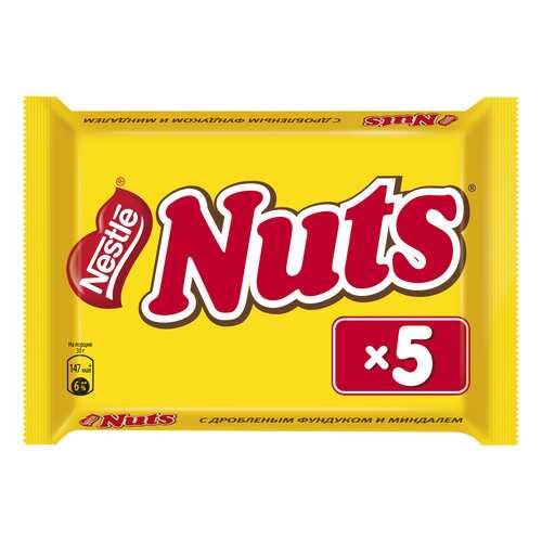 Батончик Nestle nuts с дробленым фундуком и миндалем 30 г 5 штук в Лукойл