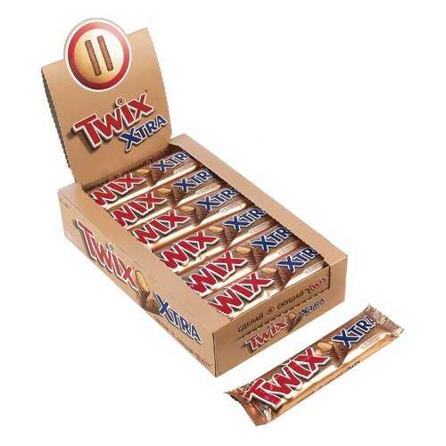 Батончик Twix xtra шоколадный 82 г 24 штуки в Лукойл