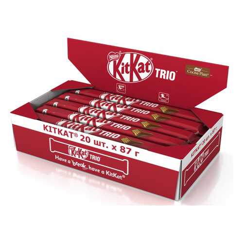 Молочный шоколад Kit Kat с хрустящей вафлей 20 штук по 87 г в Лукойл