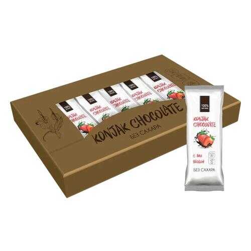 Шоколад без сахара KONJAK CHOCOLATE Клубничный, кор. 10 шт. в Лукойл