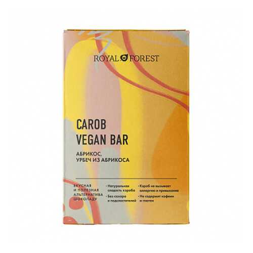 Шоколад Carob Vegan Bar Абрикос, урбеч абрикосовый Royal Forest 50 г в Лукойл