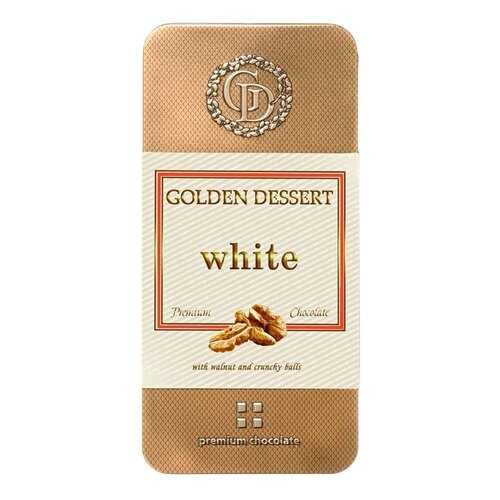 Шоколад Golden Dessert White белый с грецким орехом и хрустящими шариками 95 г в Лукойл