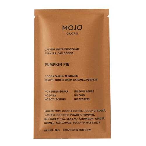 Шоколад Mojo Pumpkin pie белый с кешью и пряной тыквой 20 г в Лукойл