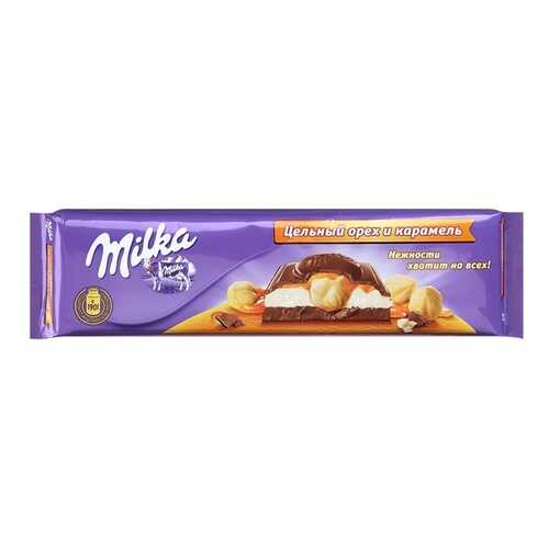 Шоколад молочный Milka цельный орех и карамель 300 г в Лукойл