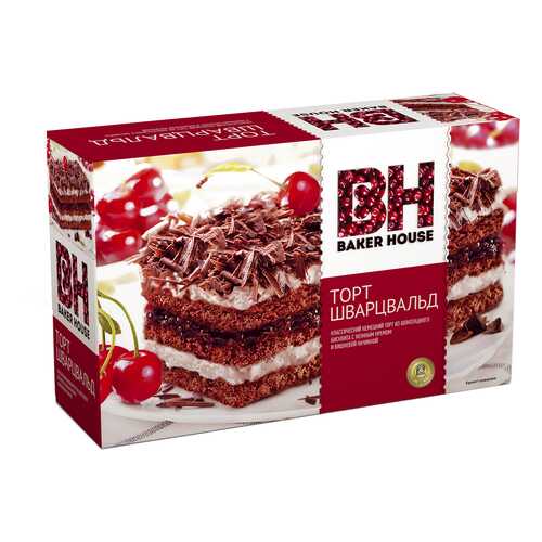 Торт Baker House Шварцвальд бисквитный 350 г в Лукойл