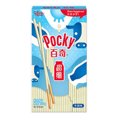 Палочки Glico Pocky молочные белый шоколад ультра тонкие 55 г в Лукойл