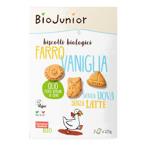 Печенье BioJunior из спельты с ванилью bio 250 г в Лукойл