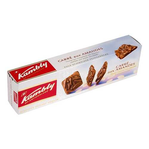 Печенье Carre aux Amandes с миндалем и шоколадом, Kambly, 80 г, Швейцария в Лукойл