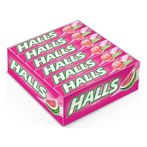 Карамель Halls арбуз 12 шт в Лукойл