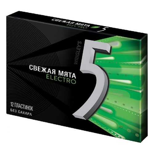 Жевательная резинка Five electro свежая мята 31.2 г в Лукойл