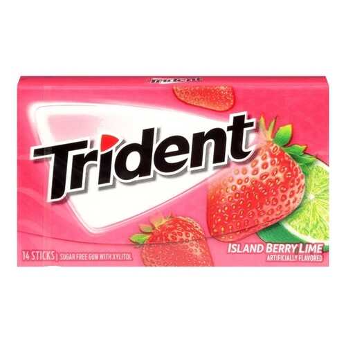Жевательная резинка TRIDENT Клубника, Лайм 14 пластинок (США) в Лукойл