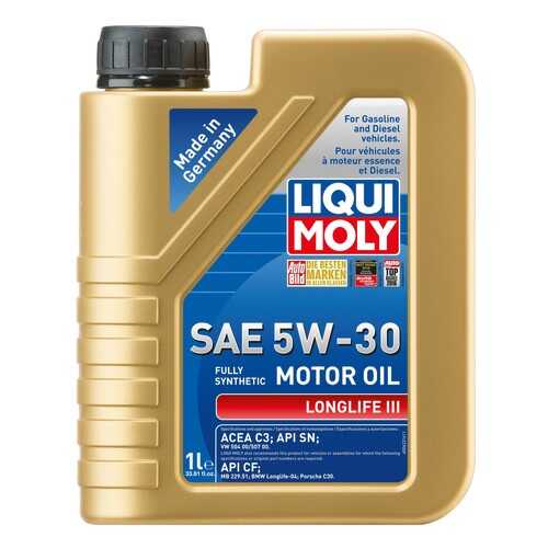 Масло Моторное Liqui Moly Longlife Iii 5w-30, 1l Liqui moly арт. 20820 в Лукойл