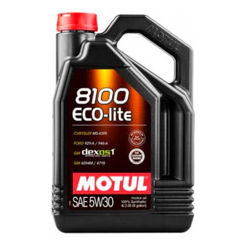 Масло моторное Motul 8100 Eco-Lite 5W30 синтетическое 4 л 108213 в Лукойл