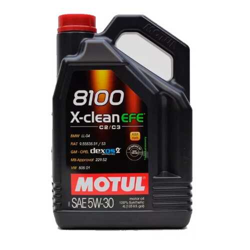 Масло моторное Motul 8100 X-clean EFE 5W30 синтетическое 4 л 109171 в Лукойл