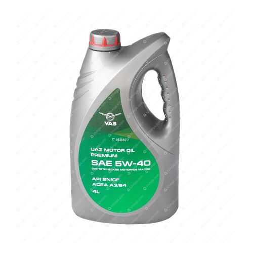 Масло Uaz Motor Oil Premium 5w-40 Нк.4л UAZ арт. 101004054002 в Лукойл