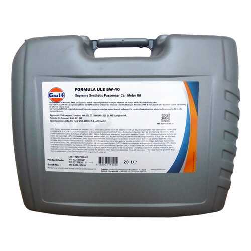 Моторное масло Gulf Formula ULE 5W-40 20л в Лукойл