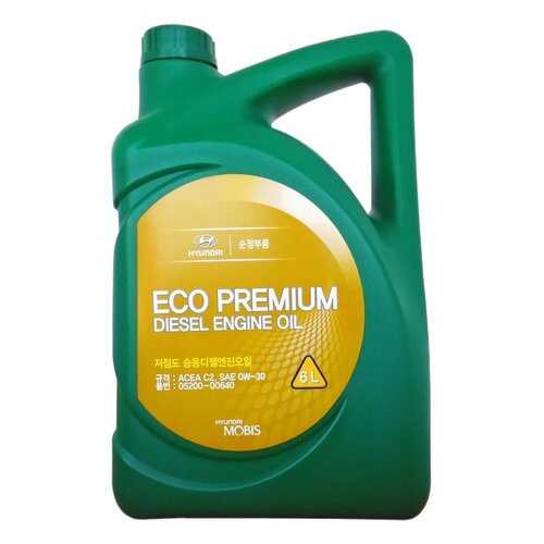 Моторное масло Hyundai Eco Premium Diesel Engine Oil SAE 0W-30 6л в Лукойл