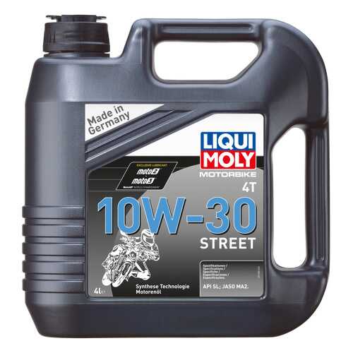 Моторное масло Liqui moly Motorbike 4T Street 10w-30 4л в Лукойл