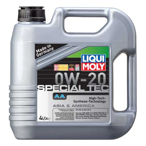 Моторное масло Liqui moly Special Tec AA 0W-20 4л в Лукойл