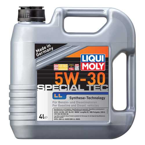 Моторное масло Liqui moly Special Tec LL 5W-30 4л в Лукойл
