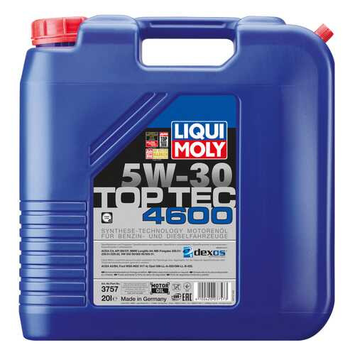 Моторное масло Liqui moly Top Tec 4600 5W-30 20л в Лукойл