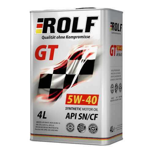 Моторное масло Rolf GT API SN/CF ASE 5W-40 4л в Лукойл