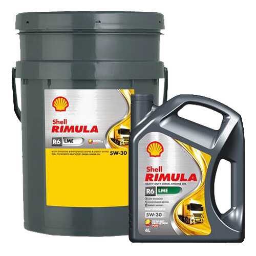 Моторное масло Shell Rimula R6 LME 5w-30 20л в Лукойл