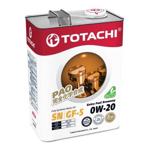 Моторное масло Totachi Extra Fuel Fully Synthetic SN 0W-20 4л в Лукойл