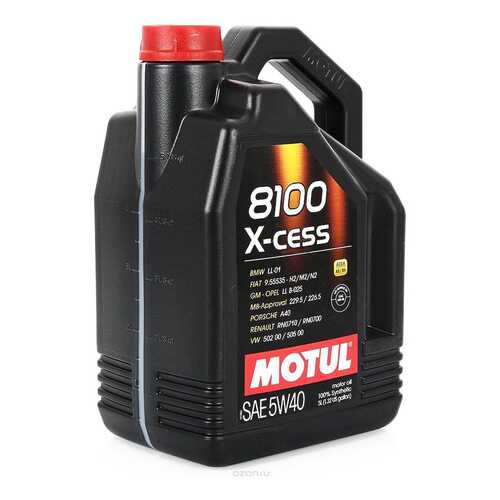 MOTUL 109776 Масло моторное Motul 8100 X-cess A3/B3/B4 5W40 синтетическое 5 л 109776 в Лукойл