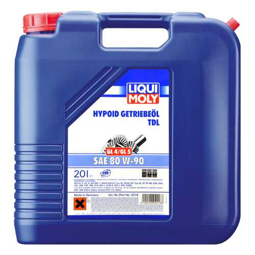 Трансмиссионное масло LIQUI MOLY Hypoid-Getriebeoil 80W90 20л 4218 в Лукойл